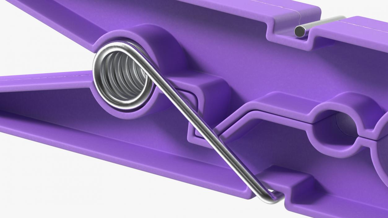 Clothespin Purple 3D