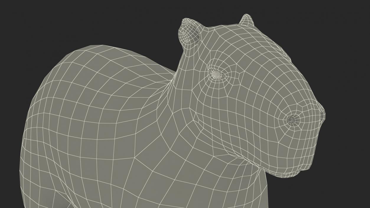 Capybara Fur Rigged 3D model