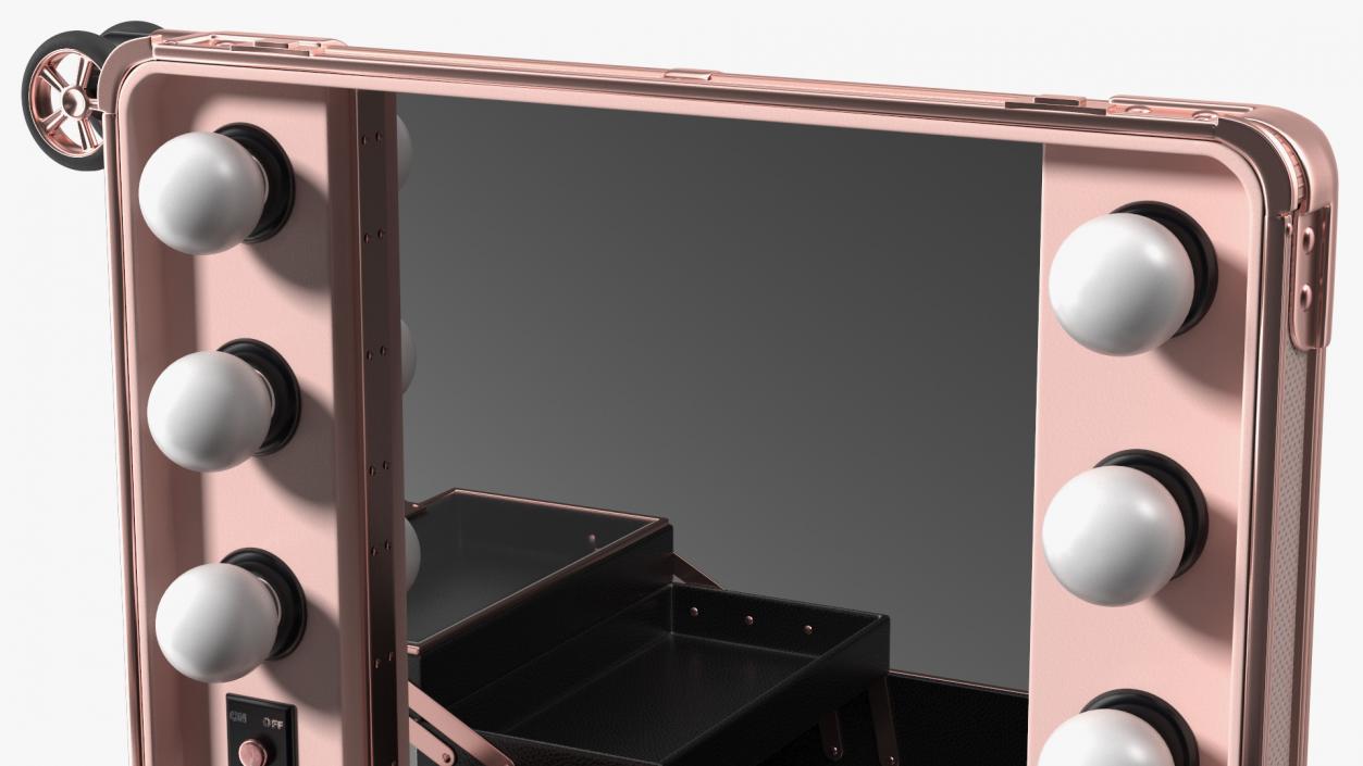 3D model Makeup Artist Foldable Trolley Pink