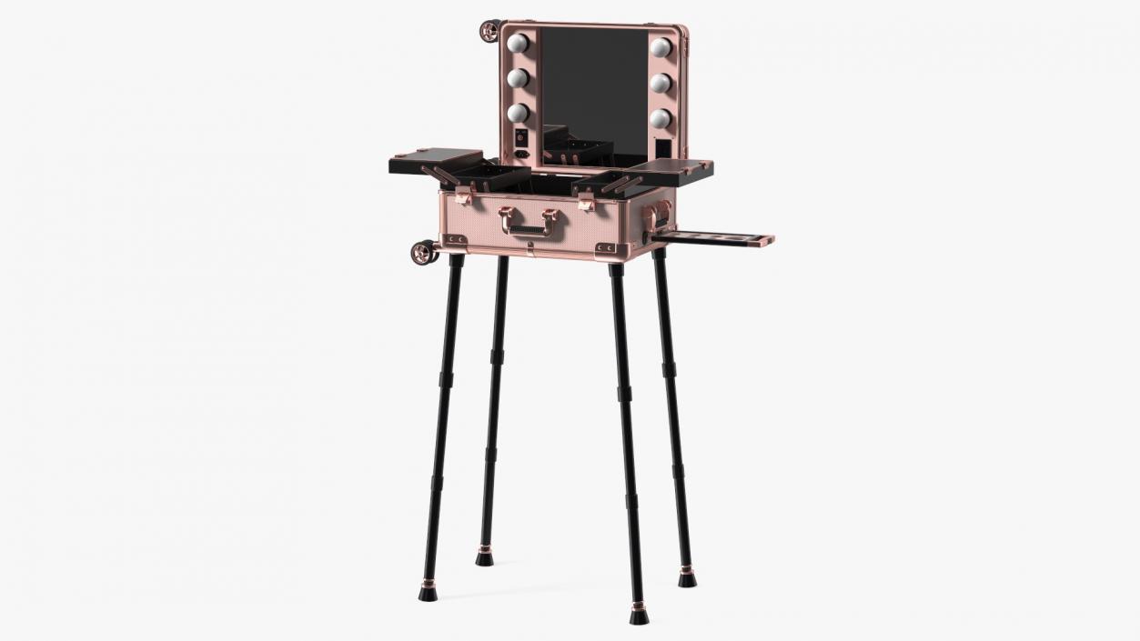 3D model Makeup Artist Foldable Trolley Pink