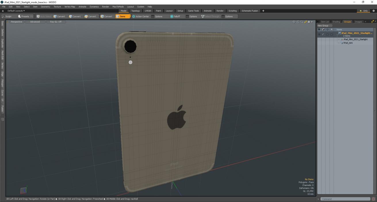 iPad Mini 2021 Starlight 3D model