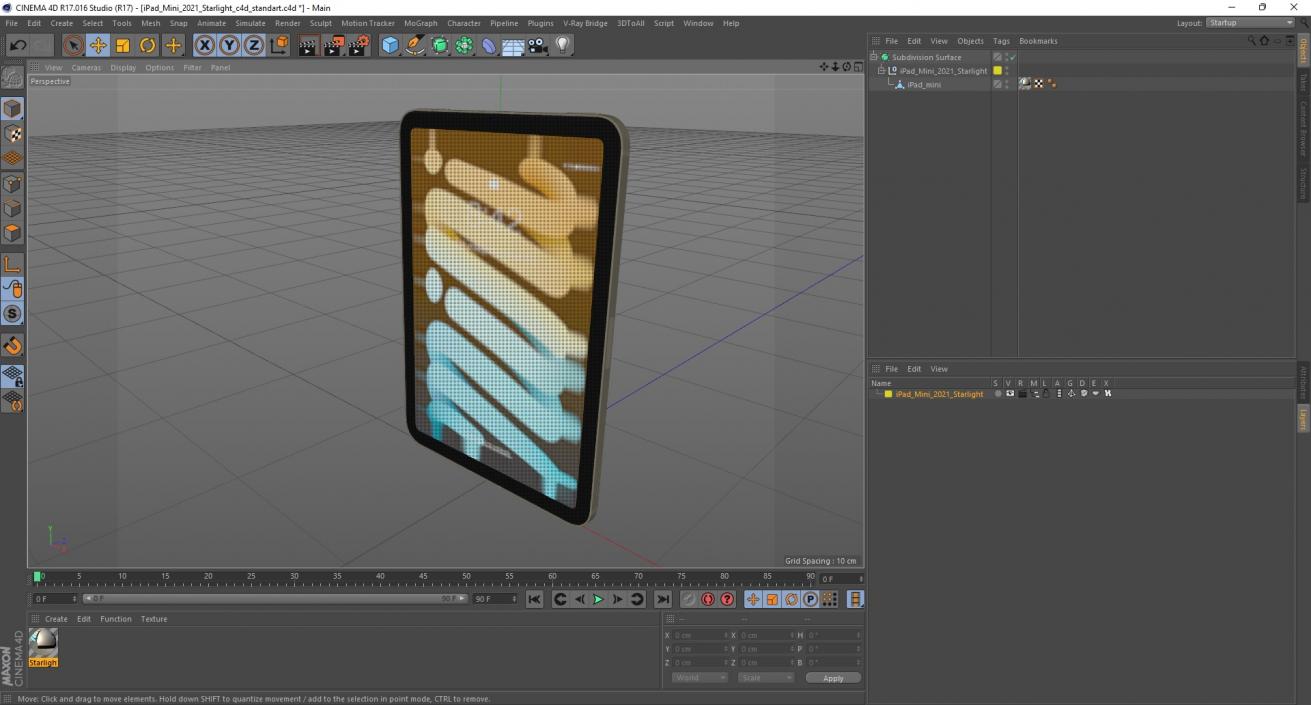 iPad Mini 2021 Starlight 3D model