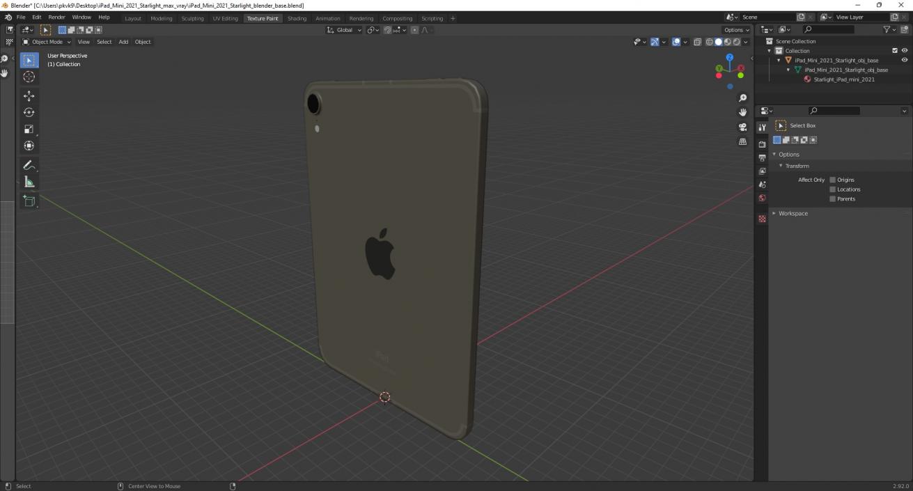 iPad Mini 2021 Starlight 3D model