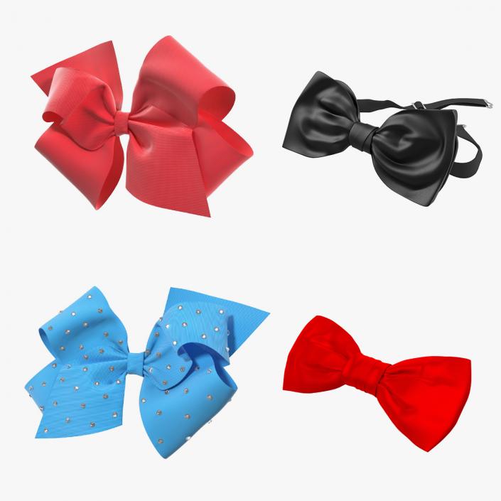 3D Fashion Accessories Bowtie and Hair Bows Collection