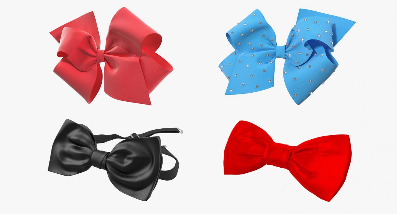 3D Fashion Accessories Bowtie and Hair Bows Collection