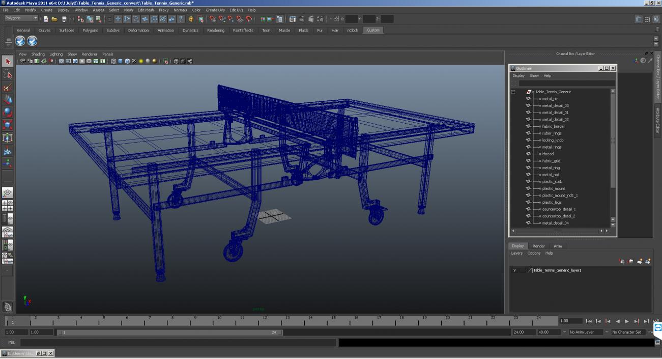 JOOLA Table Tennis Table 3D model