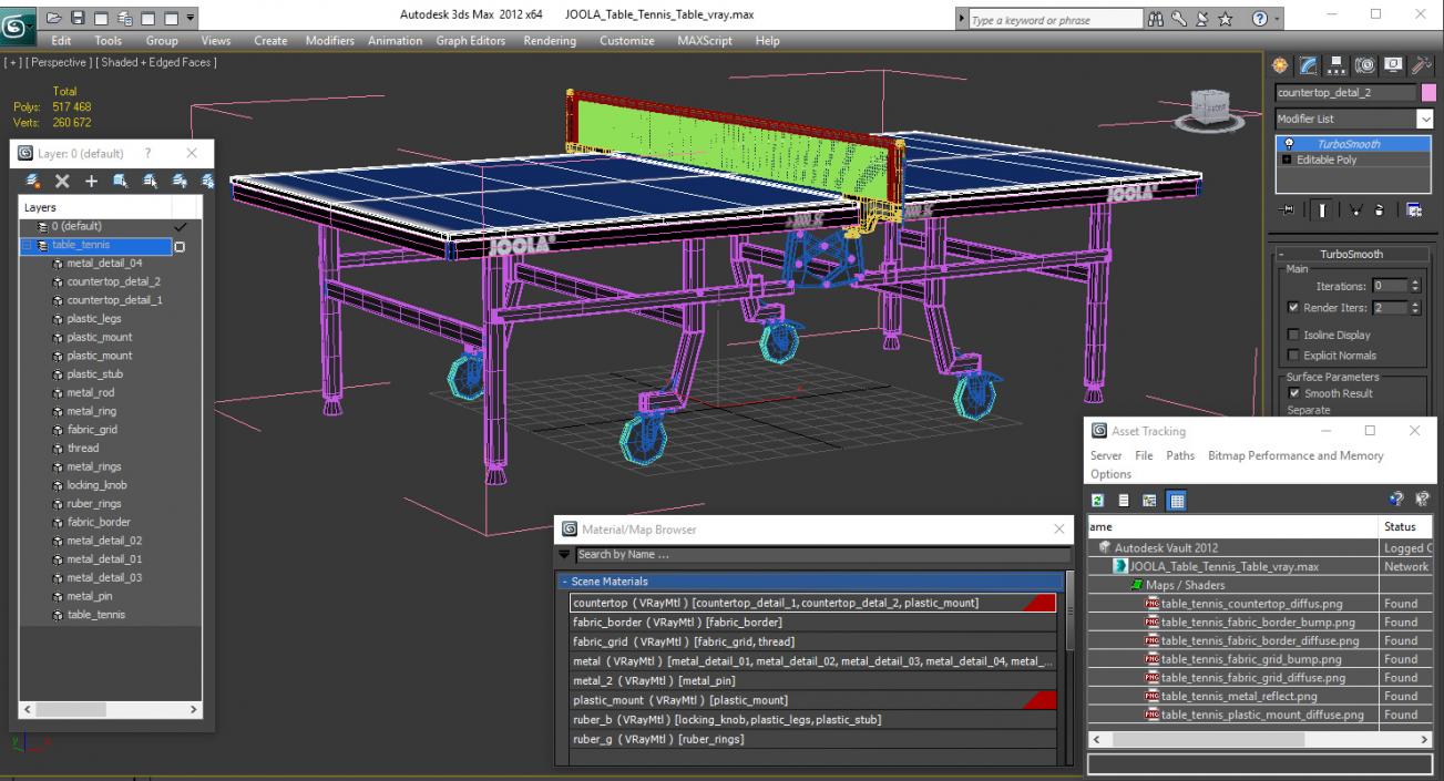 JOOLA Table Tennis Table 3D model