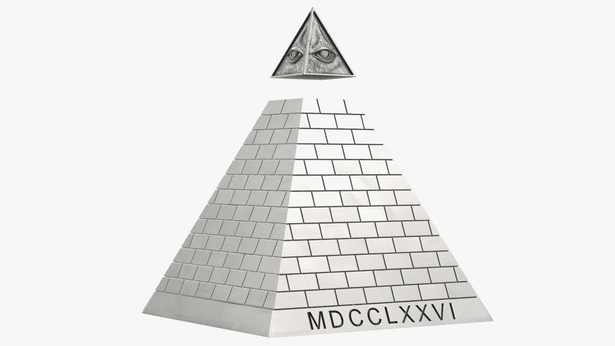 3D model Illuminati Pyramid Silver