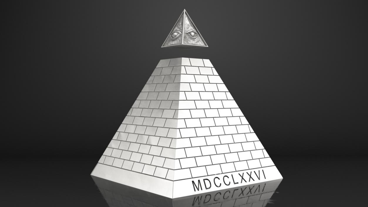 3D model Illuminati Pyramid Silver