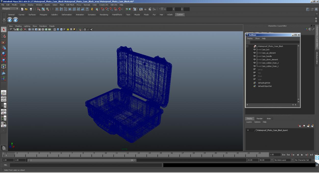 3D model Pelican Case Photo Foam Yellow