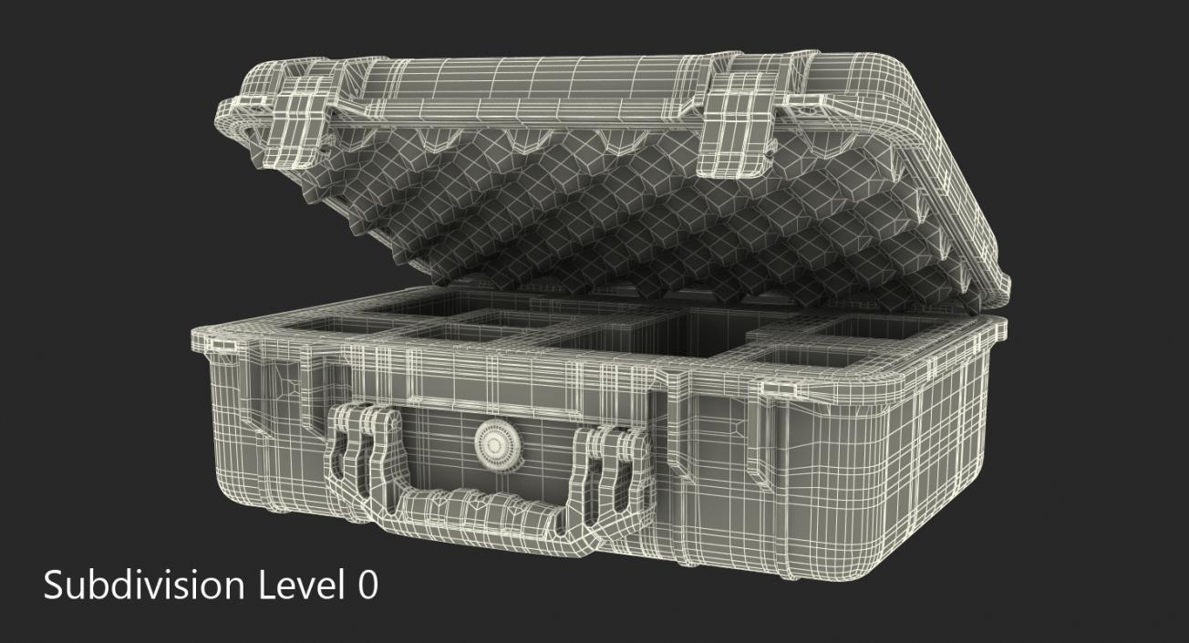 3D model Pelican Case Photo Foam Yellow