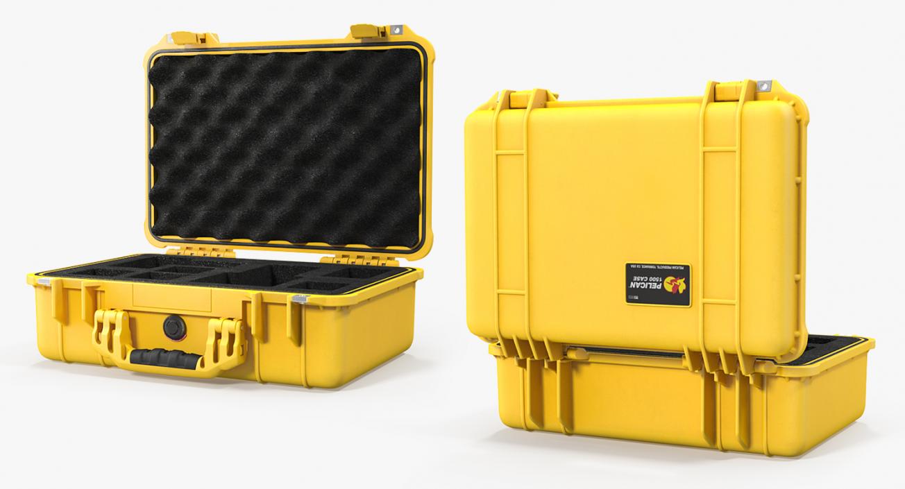 3D model Pelican Case Photo Foam Yellow