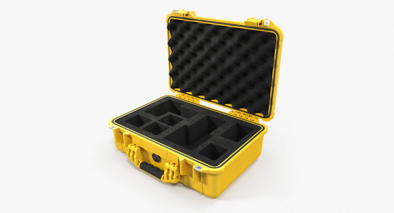 3D model Pelican Case Photo Foam Yellow