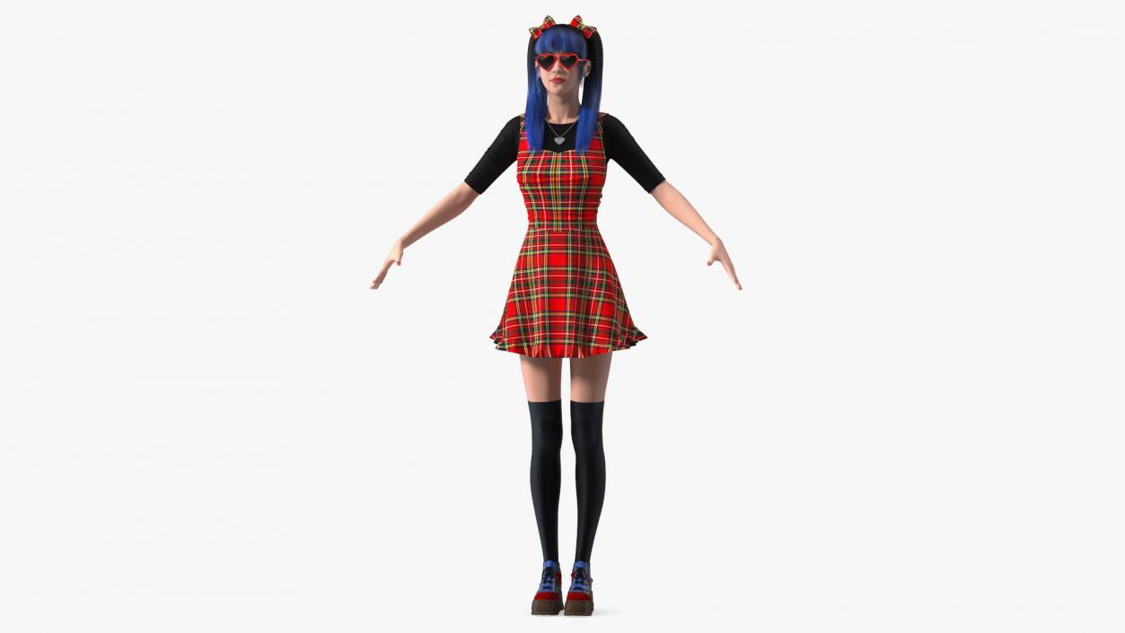 Fashionable Chinese Woman T-pose 3D