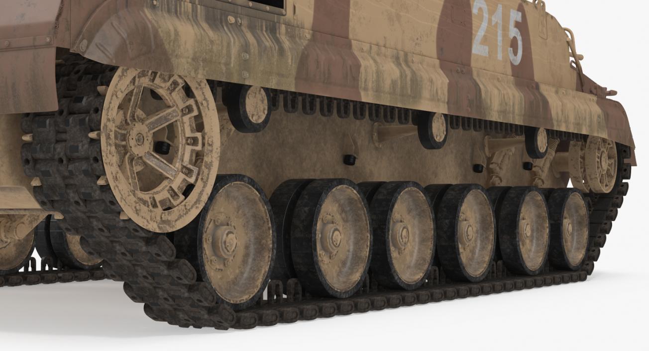 3D model Light Tank BMP-3 Desert Rigged