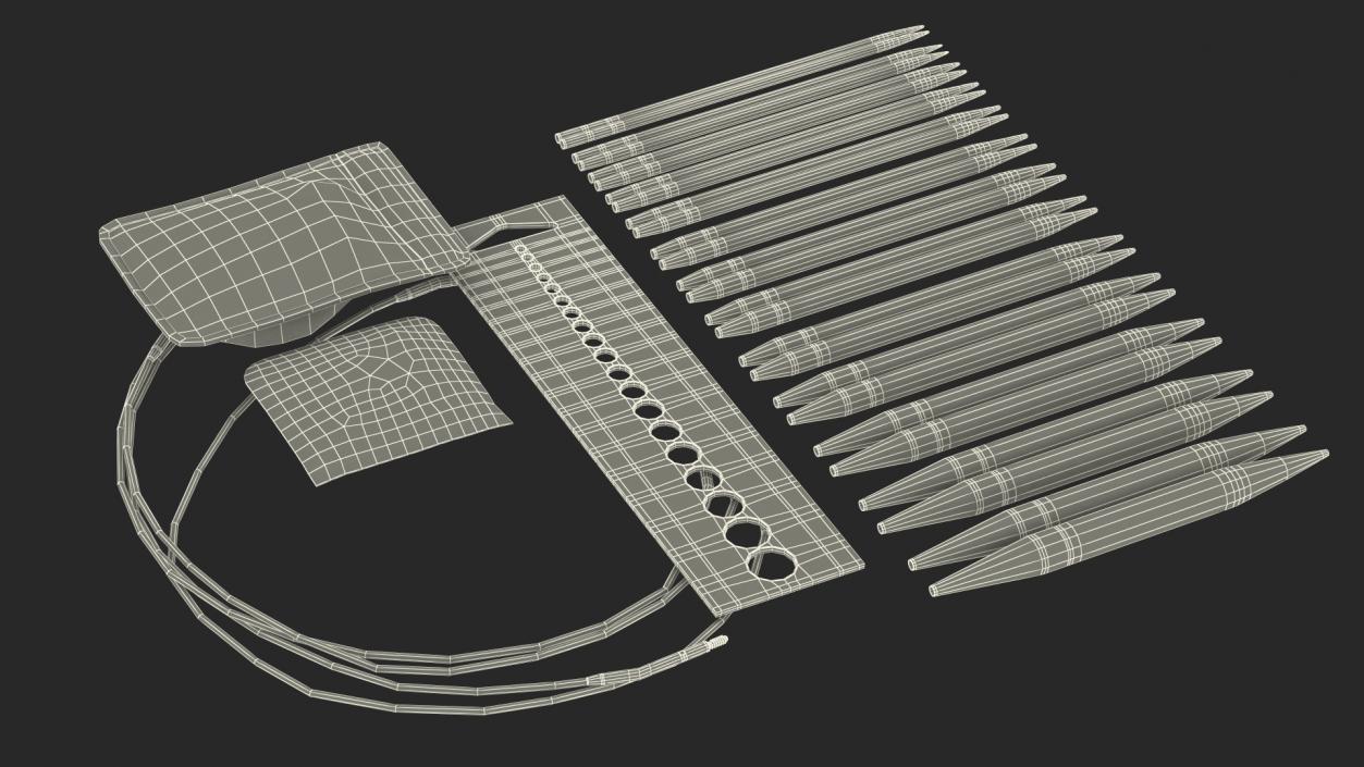 3D model Knitting Needles Set