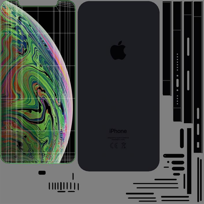 Space Grey iPhone XS Max 3D model