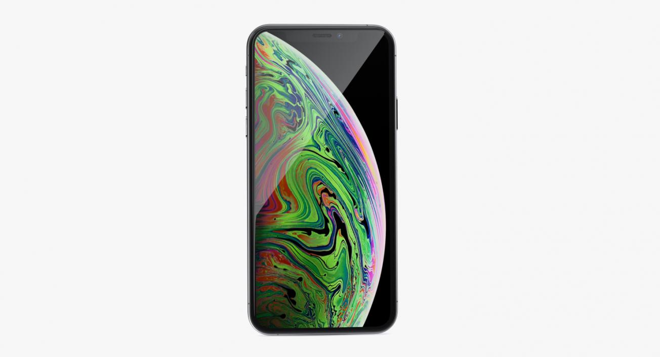 Space Grey iPhone XS Max 3D model