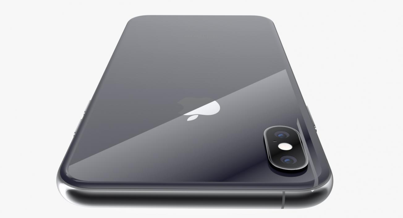 Space Grey iPhone XS Max 3D model