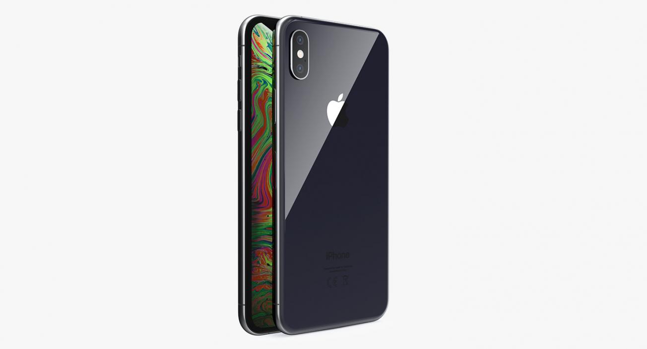 Space Grey iPhone XS Max 3D model