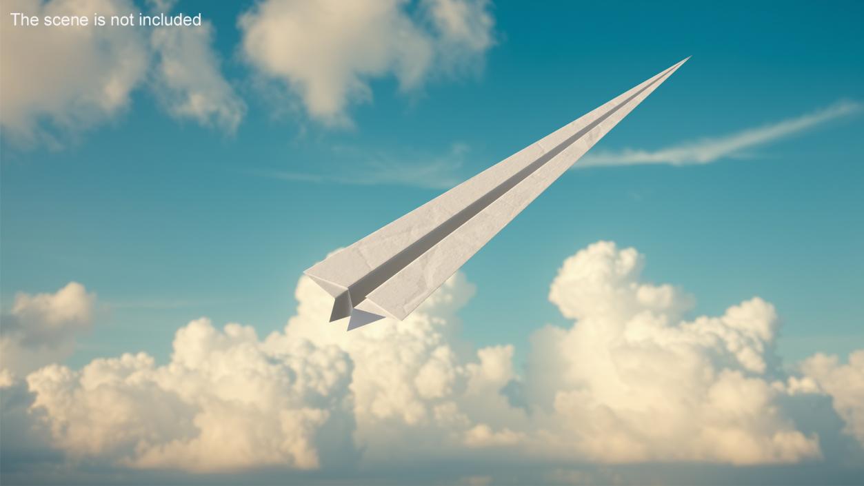 Origami Paper Plane 3D model