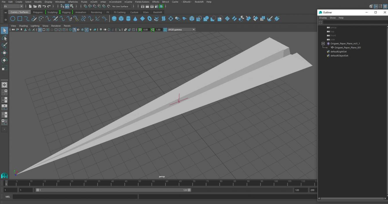 Origami Paper Plane 3D model