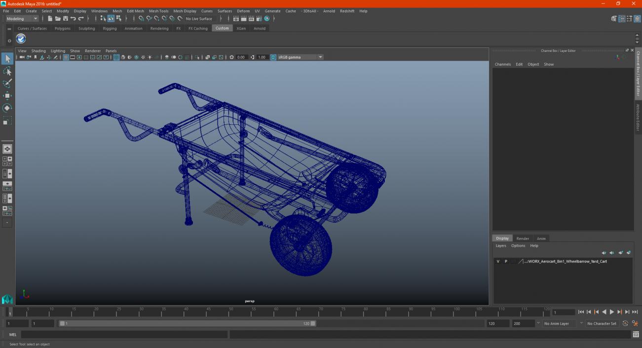 3D model WORX Aerocart 8in1 Wheelbarrow Yard Cart