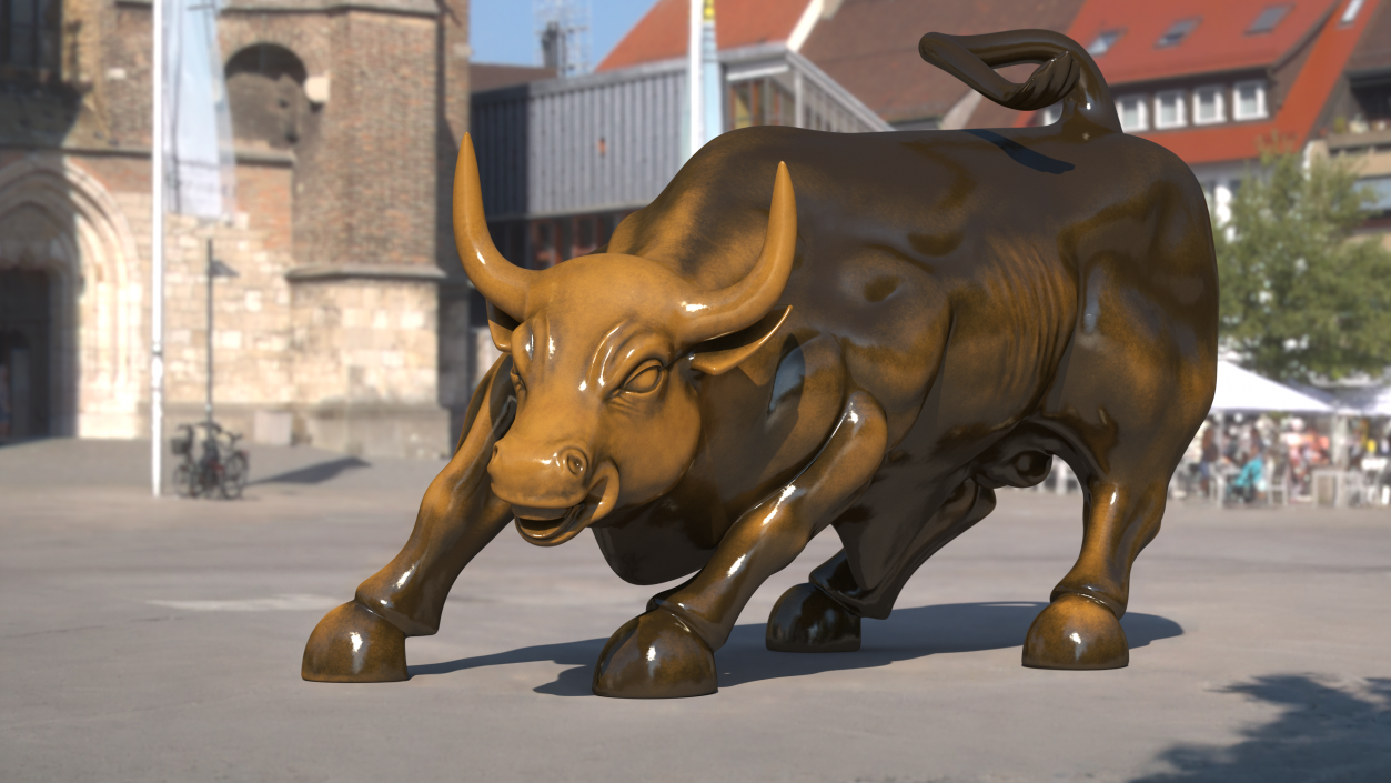 3D model Wall Street Charging Bull Sculpture