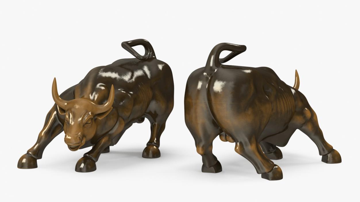 3D model Wall Street Charging Bull Sculpture