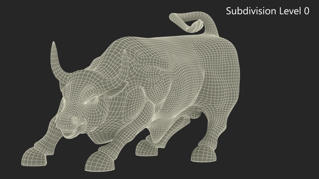 3D model Wall Street Charging Bull Sculpture