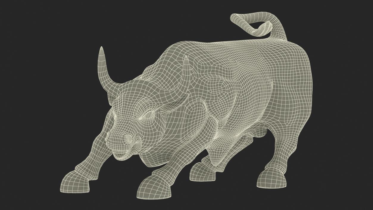 3D model Wall Street Charging Bull Sculpture