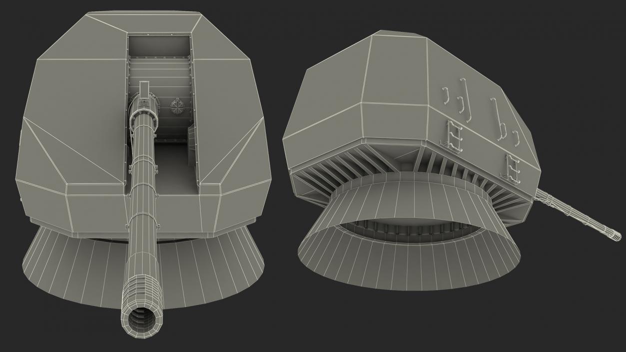 A192M 130 mm Naval Gun System 3D model