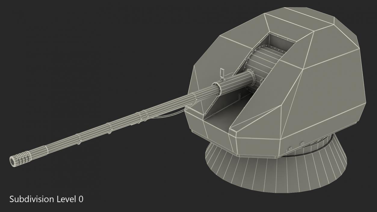 A192M 130 mm Naval Gun System 3D model