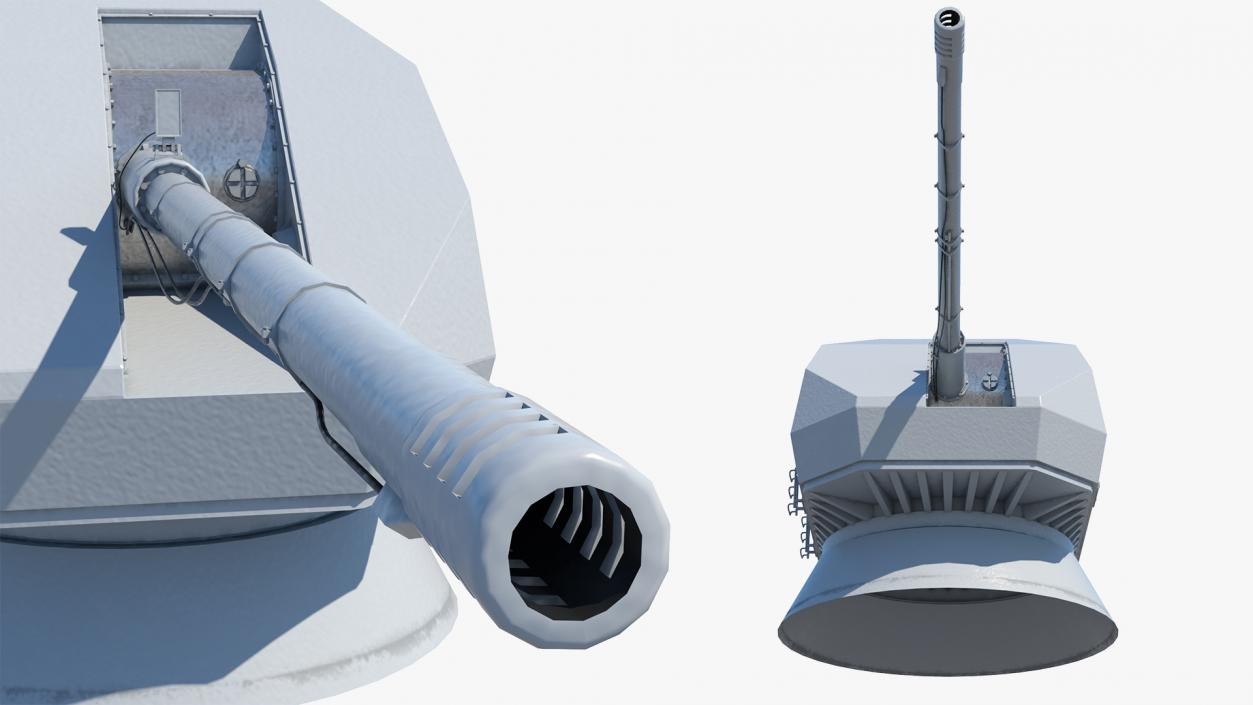 A192M 130 mm Naval Gun System 3D model