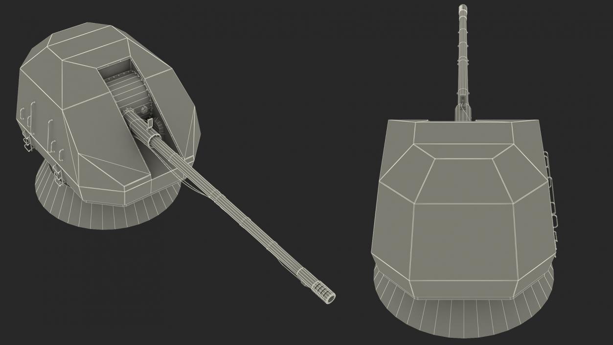 A192M 130 mm Naval Gun System 3D model