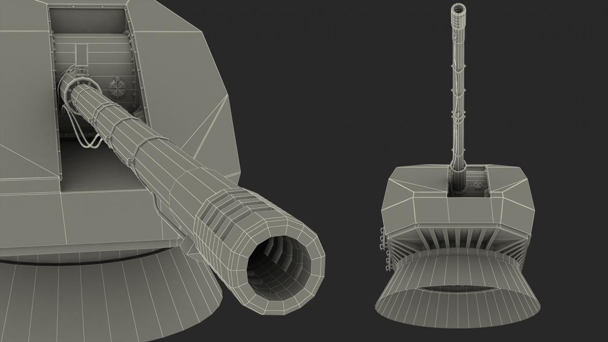 A192M 130 mm Naval Gun System 3D model