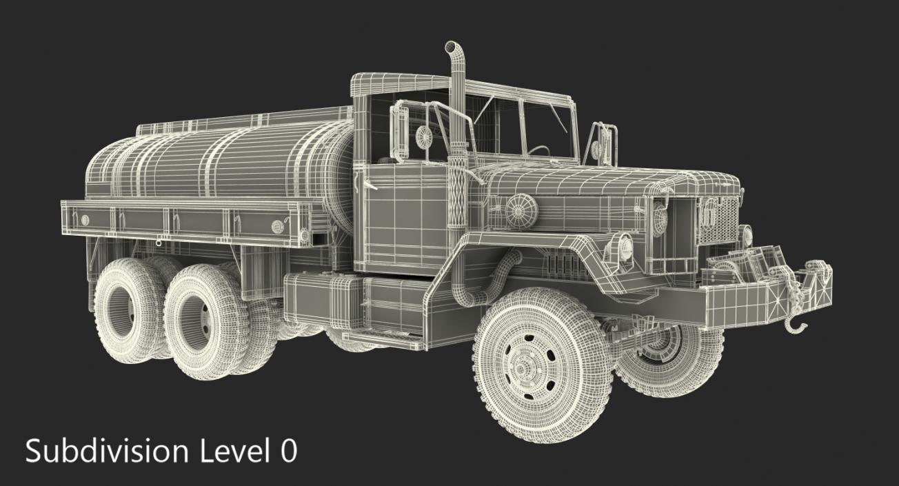 3D Fuel Tank Truck m49 Rigged