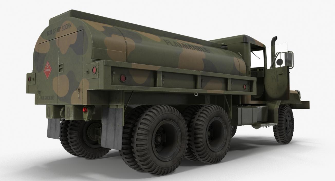 3D Fuel Tank Truck m49 Rigged