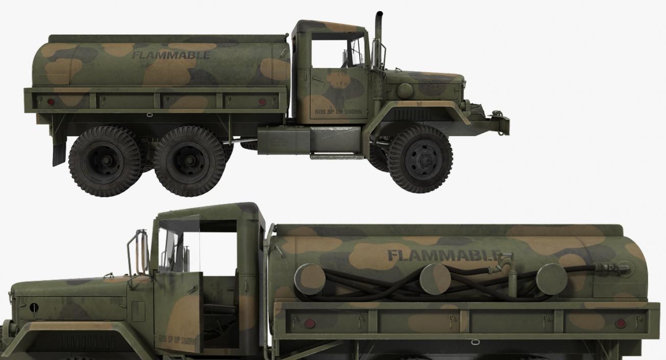 3D Fuel Tank Truck m49 Rigged