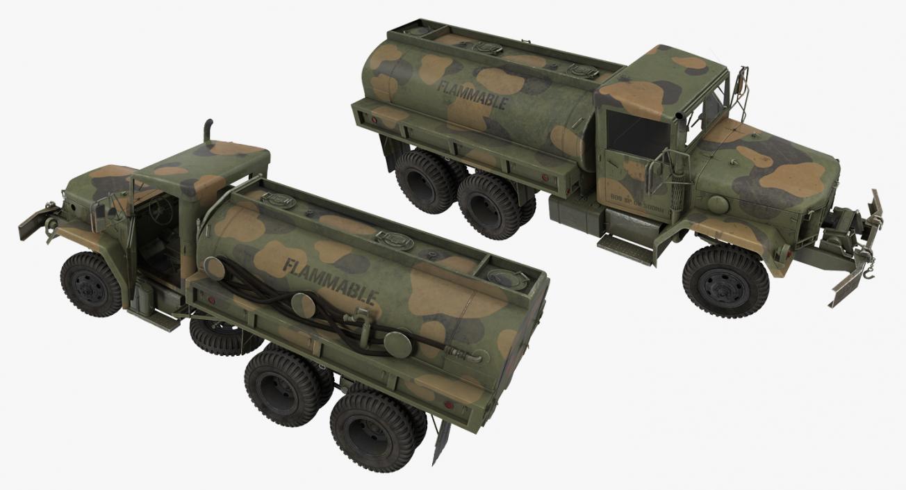 3D Fuel Tank Truck m49 Rigged