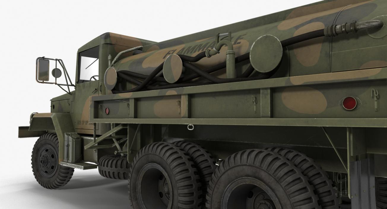 3D Fuel Tank Truck m49 Rigged