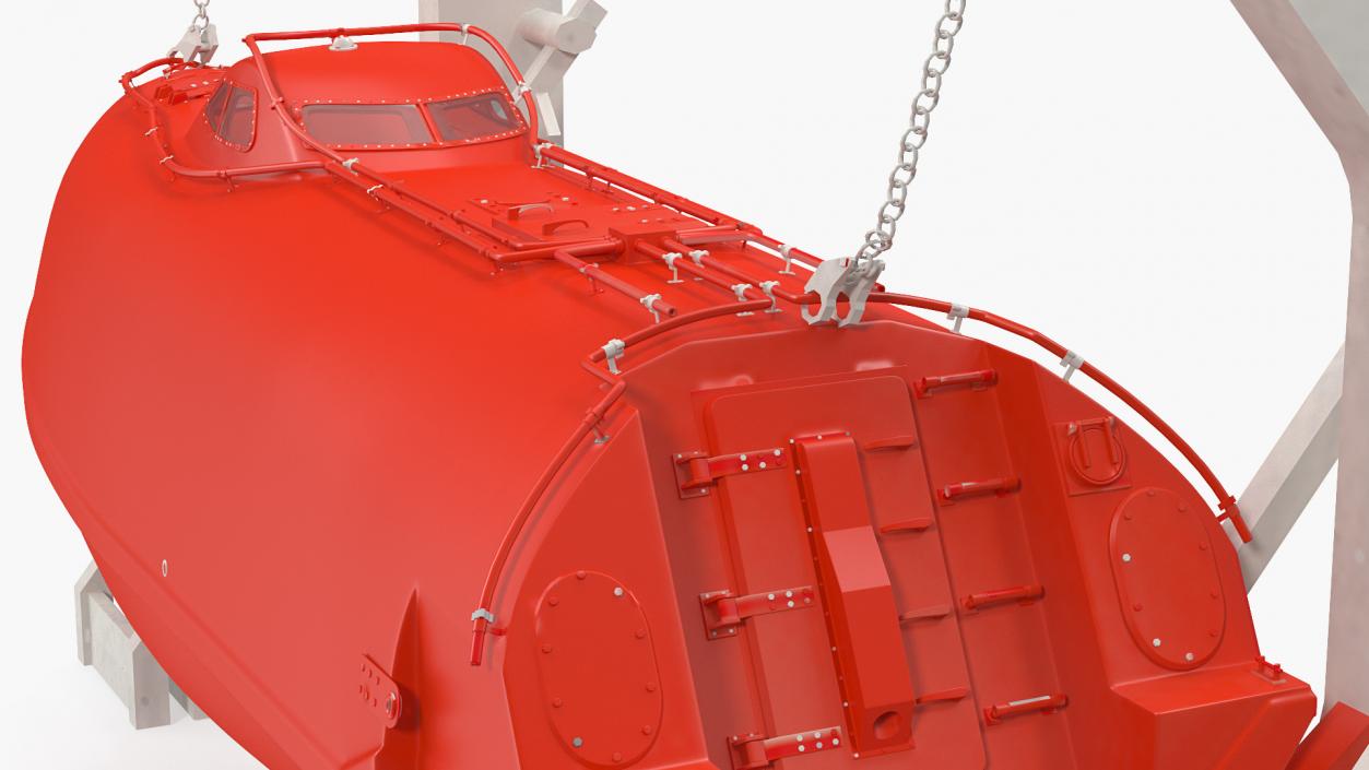 3D model Lifeboat Davit Crane