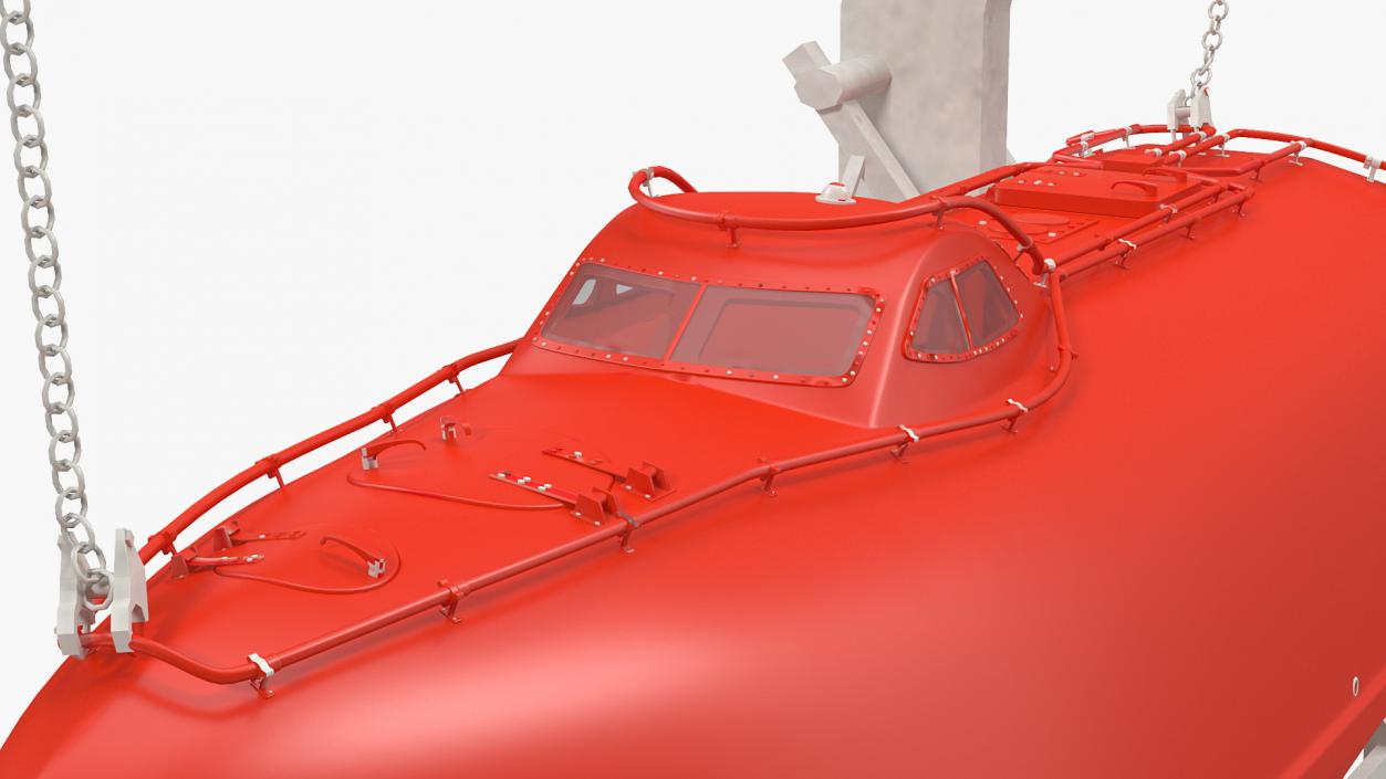 3D model Lifeboat Davit Crane