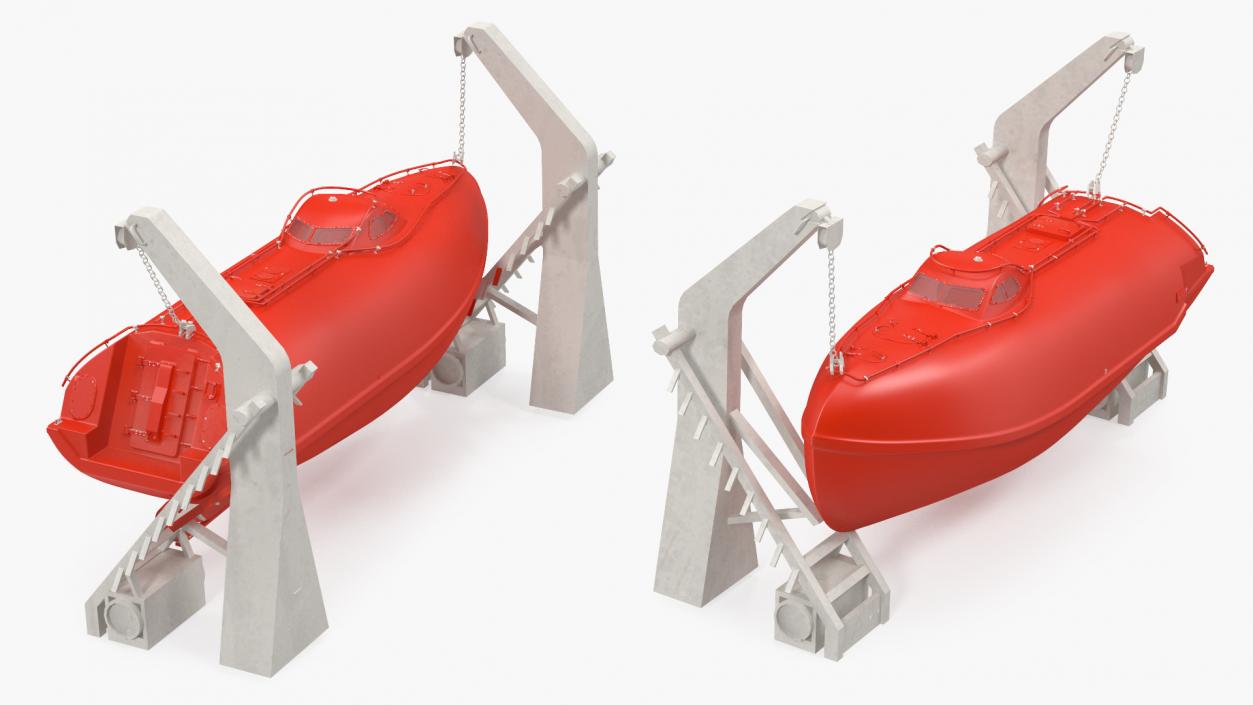 3D model Lifeboat Davit Crane