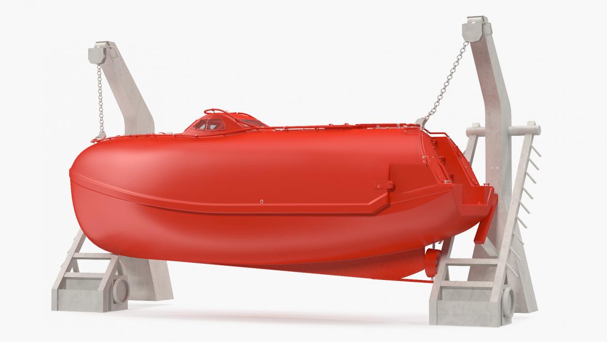 3D model Lifeboat Davit Crane