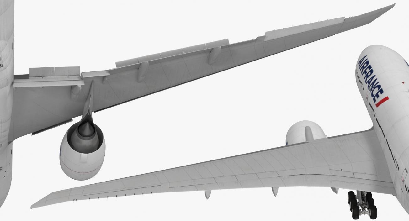 Boeing 777 200LR Air France Rigged 3D model