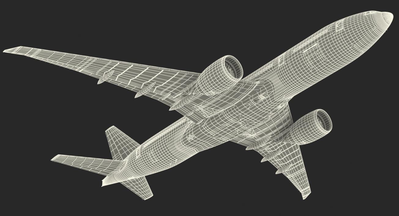 Boeing 777 200LR Air France Rigged 3D model