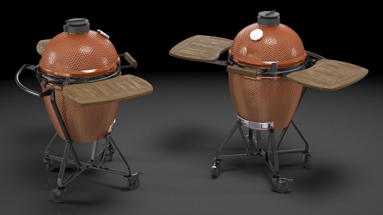 Kamado Style Bbq Grill Closed 3D model