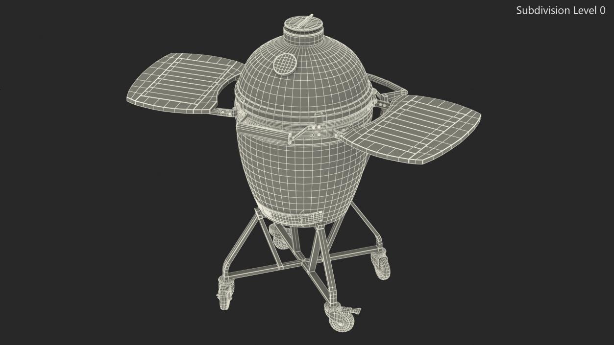 Kamado Style Bbq Grill Closed 3D model