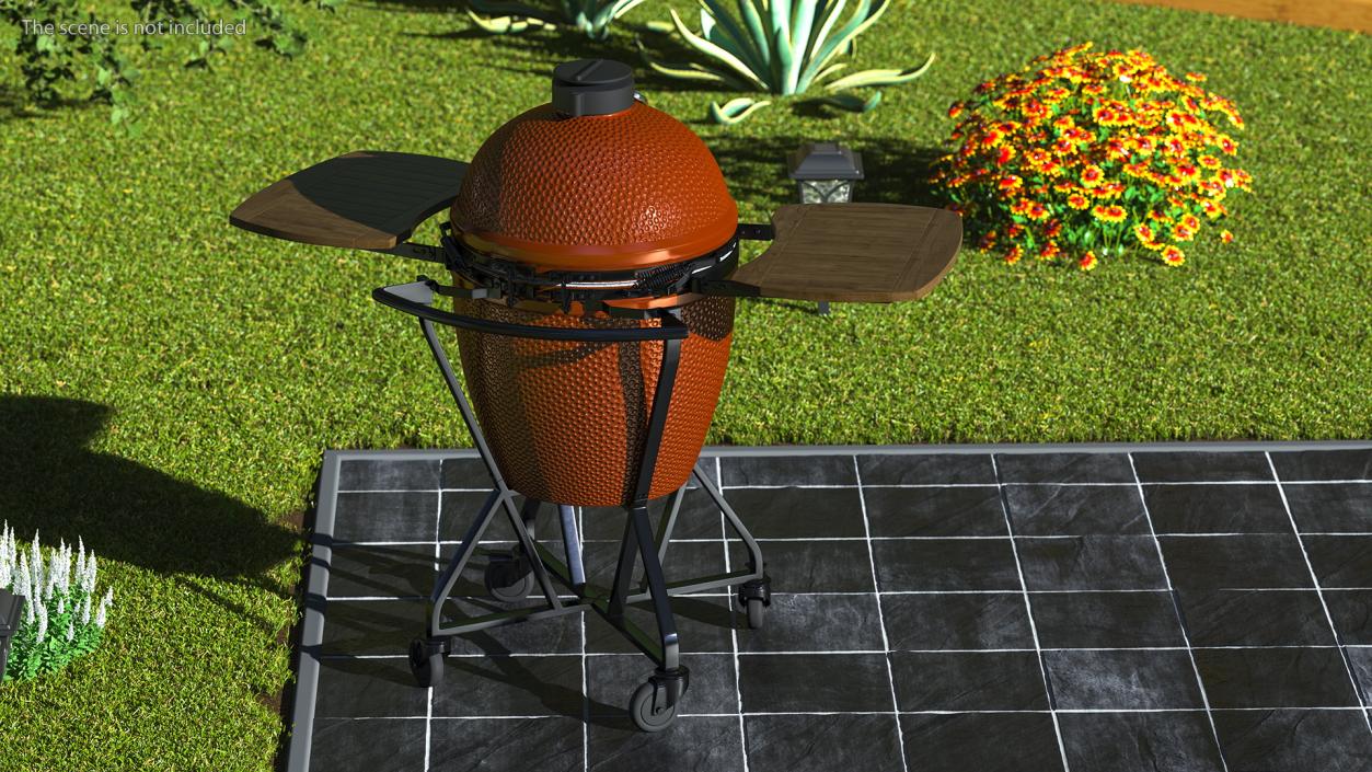 Kamado Style Bbq Grill Closed 3D model